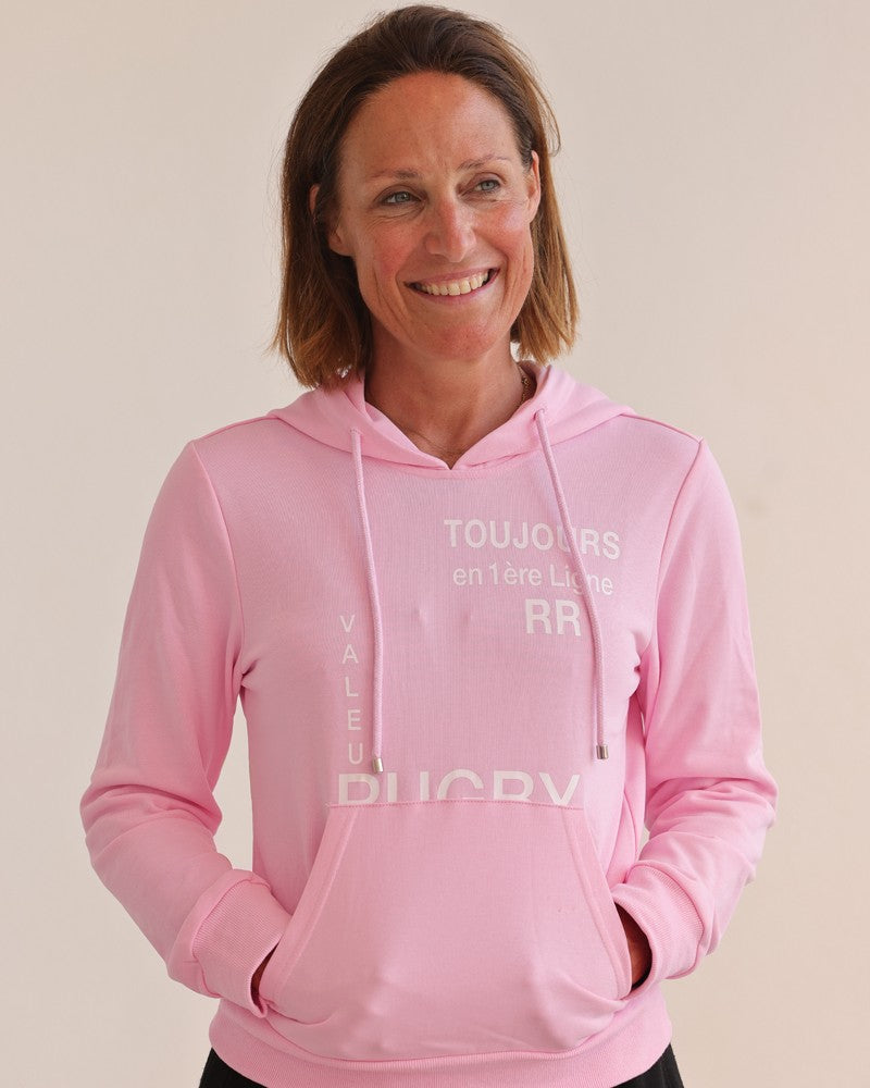Women's Pink Rugby Sweatshirt