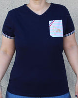 Women's Rugby T-Shirt Pastel Pocket