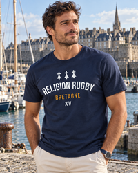 T-shirt Rugby Fier De Ses Racines Bretonnes