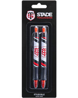 Lot de 2 Stylos bille - blanc - Stade Toulousain