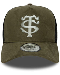 New Era x Stade Toulousain Khaki Faux Suede EF Trucker Cap