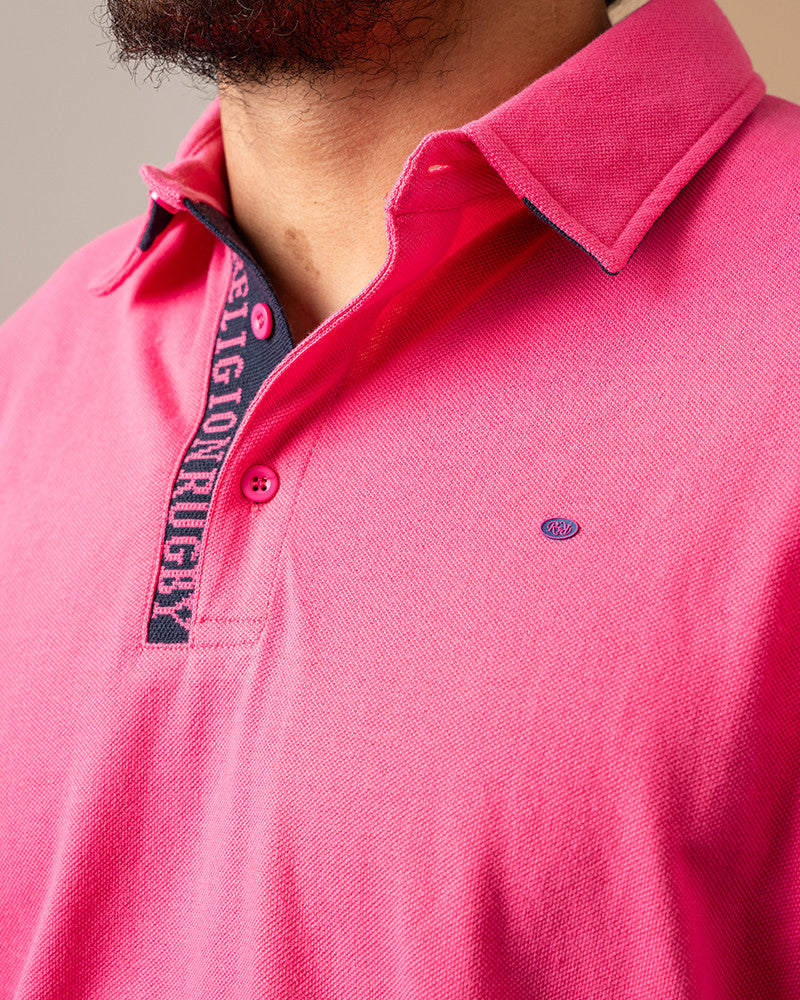 Fuchsia Generosity rugby polo shirt