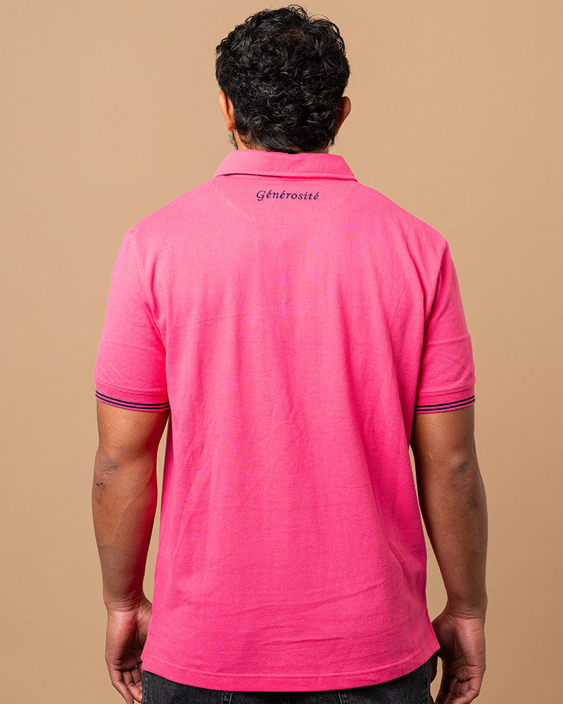 Fuchsia Generosity rugby polo shirt