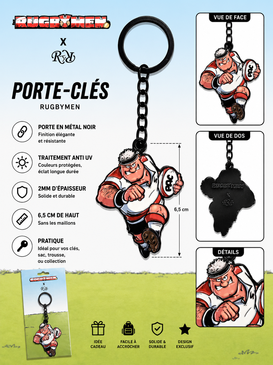 Porte-clé L'Anesthésiste - Les Rugbymen