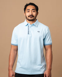 Sky & navy Coq rugby polo shirt