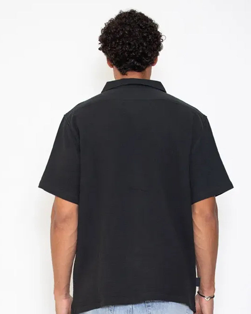 Clavis Shirt - black cotton gauze - Stade Toulousain