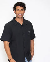 Clavis Shirt - black cotton gauze - Stade Toulousain