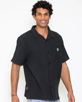 Clavis Shirt - black cotton gauze - Stade Toulousain