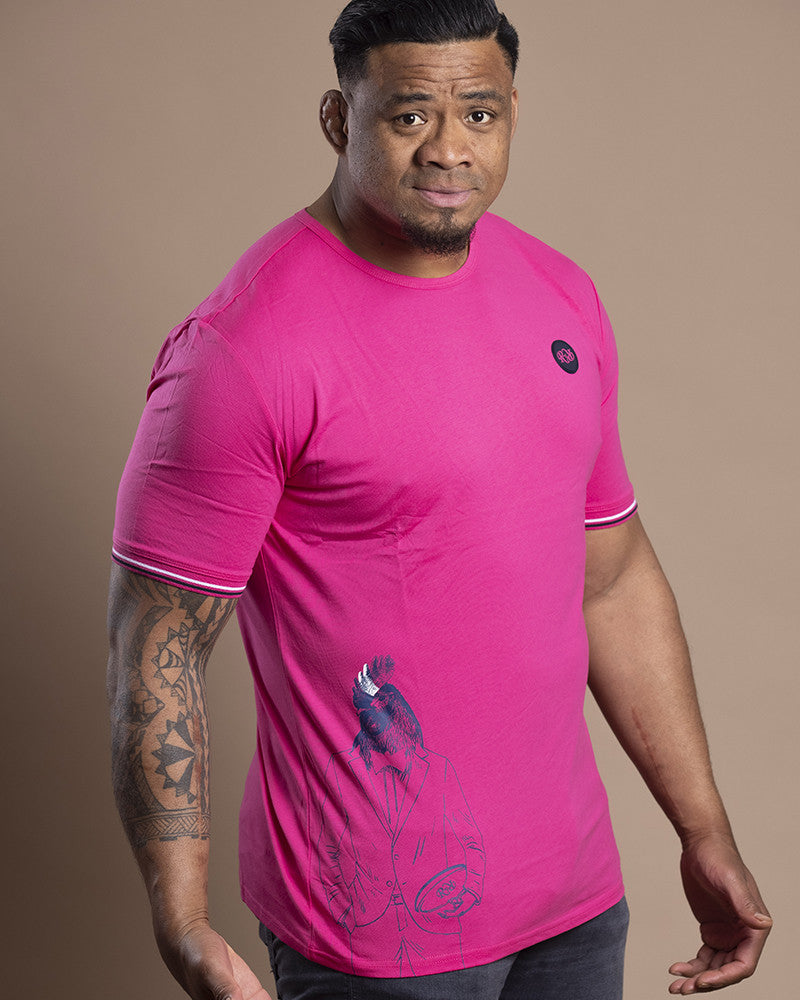Rooster Blazer T-shirt - fuchsia