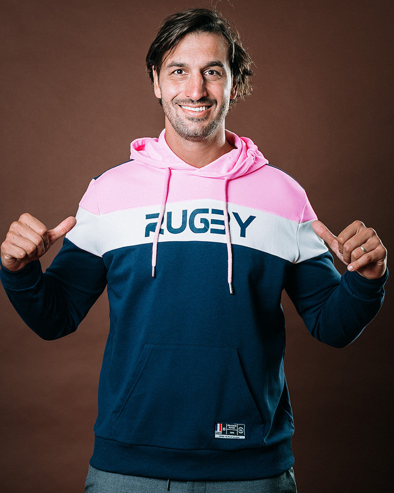 Sweat Rugby Tricolore - Marine