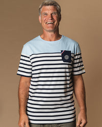 T-shirt Marinière Bleu Lin