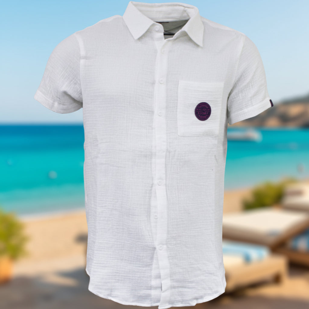 Chemisette rugby Gaze de Coton blanche