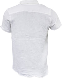 White Cotton Gauze Rugby Shirt