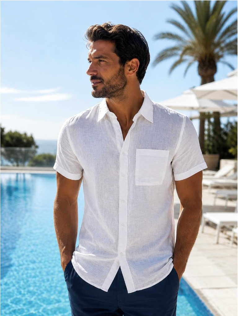 Chemisette rugby Gaze de Coton blanche