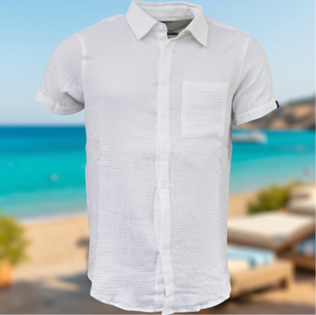Chemisette rugby Gaze de Coton blanche