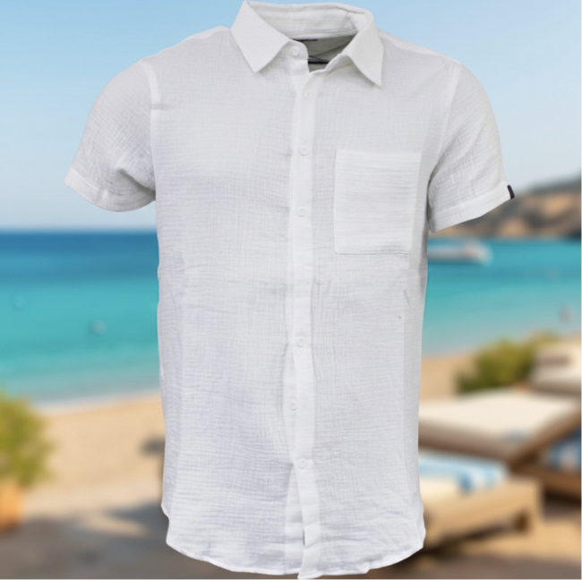 Chemisette rugby Gaze de Coton blanche