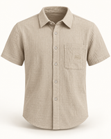 Chemisette rugby gaze de coton sable