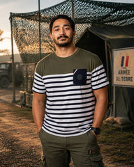Khaki Striped T-shirt