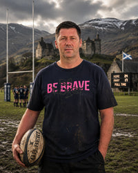 Be Brave rugby T-shirt - navy