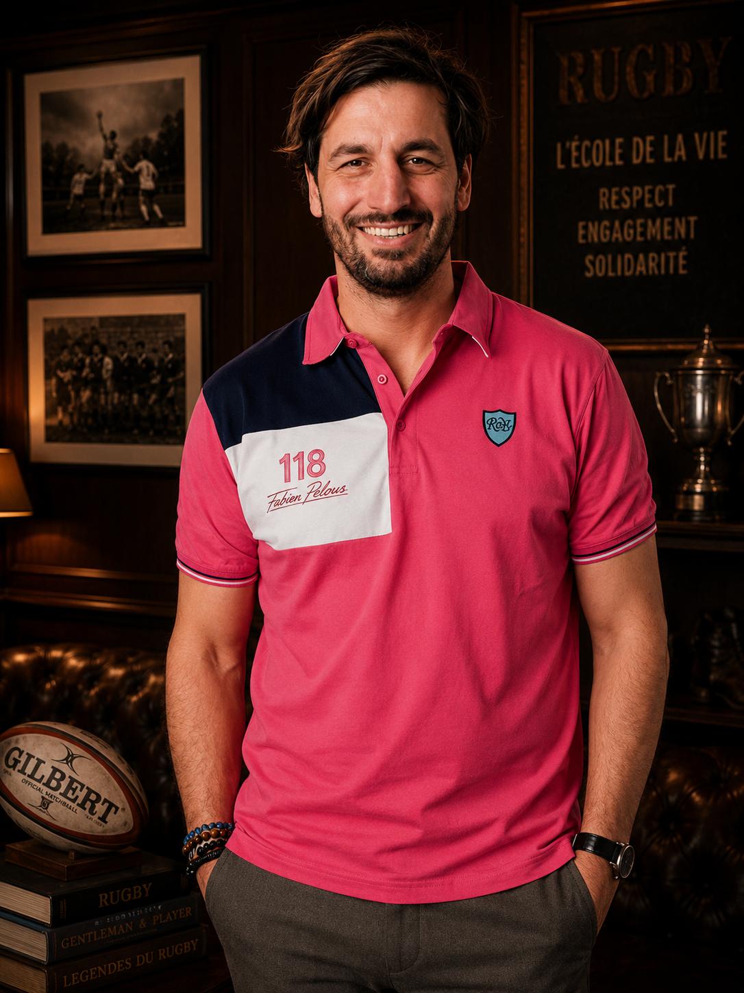 Polo rugby Pelous 118 fuchsia