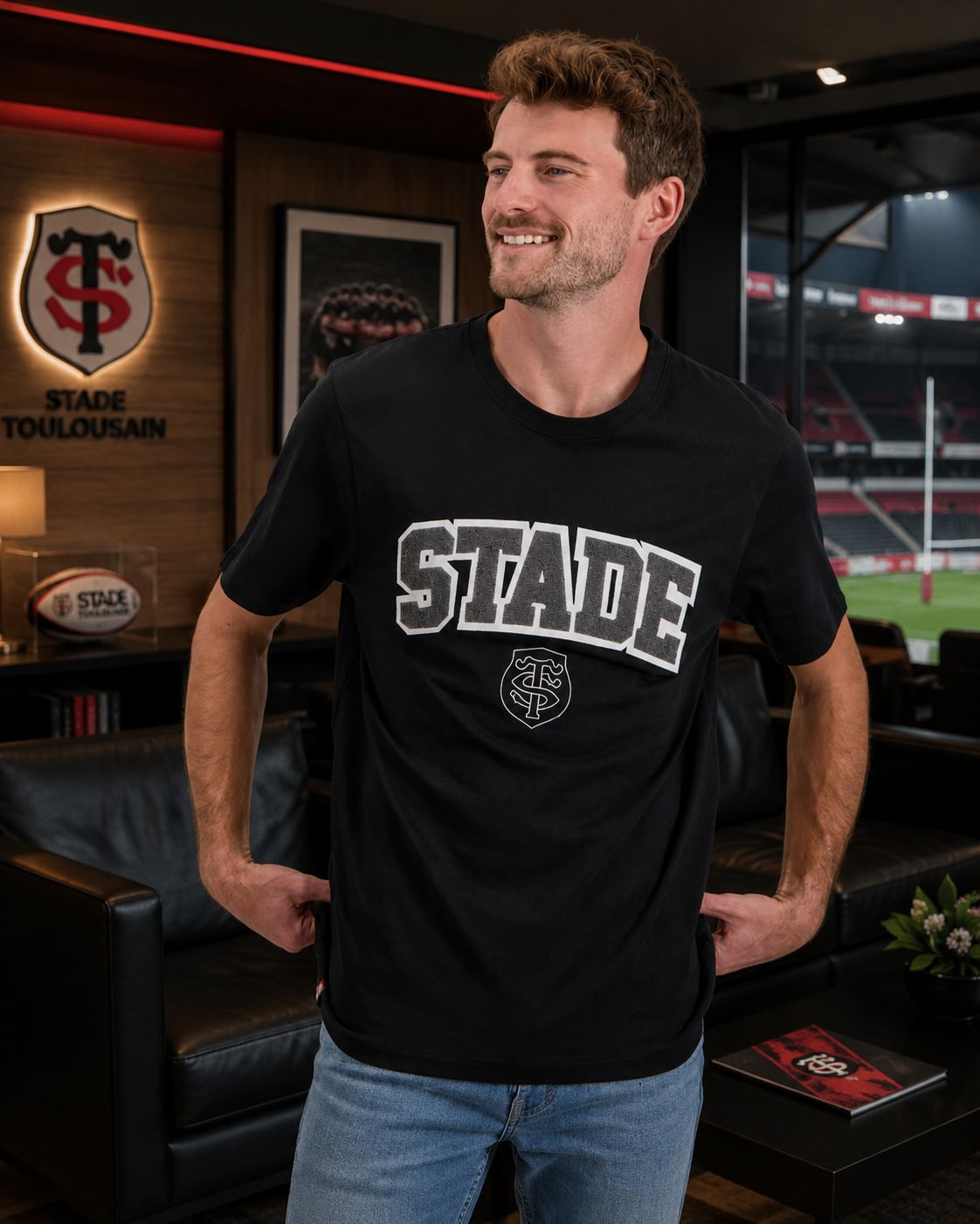 T-shirt Adi - noir - Stade Toulousain