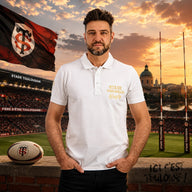 Men's White Times Polo Shirt - Stade Toulousain