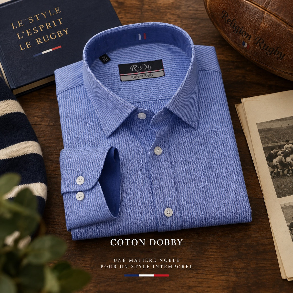 Chemise Rugby Chevron Royal