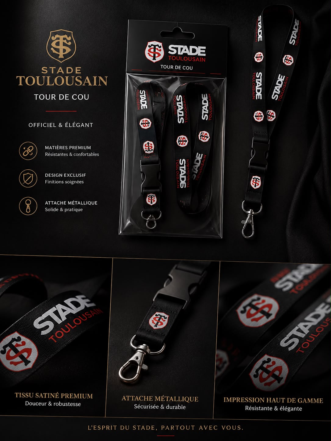 Keyring Lanyard - Stade Toulousain