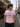 T-shirt rugby Coq en Rose clair