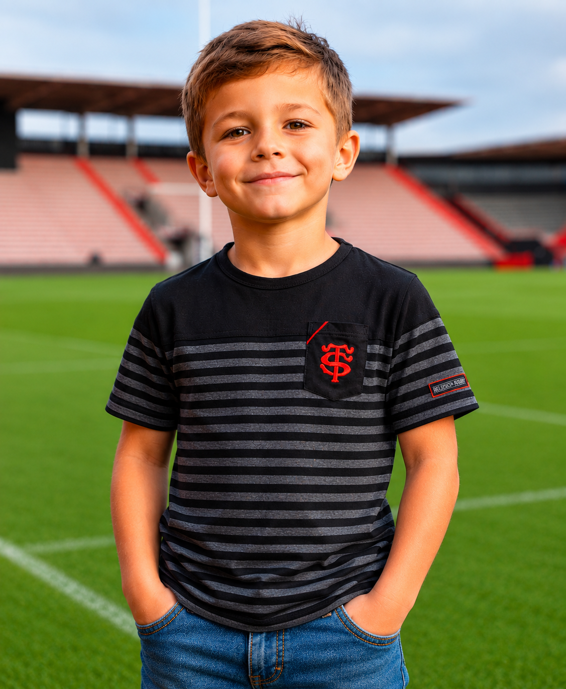T-shirt Marinière La Prestige - Enfant - Stade Toulousain x Religion Rugby