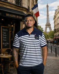 Summer Rose rugby polo shirt