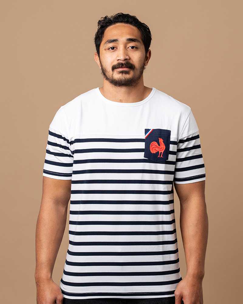 T-shirt Breton Stripe Rugby France - FFR x Religion Rugby